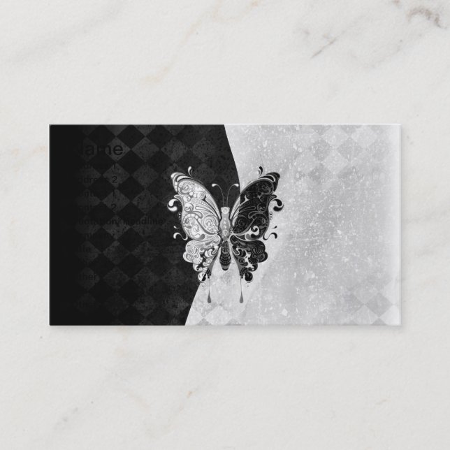 Two Tone Butterfly Business Card (Front)
