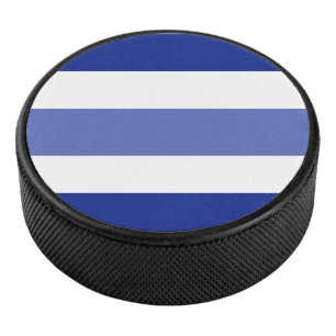 Two-tone Colors Stripes  Hockey Puck