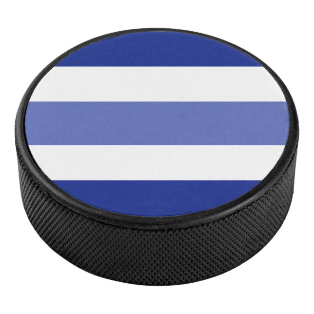 Two-tone Colors Stripes  Hockey Puck (3/4)