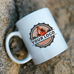 Two-Tone Custom Business Logo Branded Coffee Mug