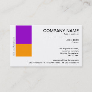 Two Tone Decor - Purple and Orange Business Card