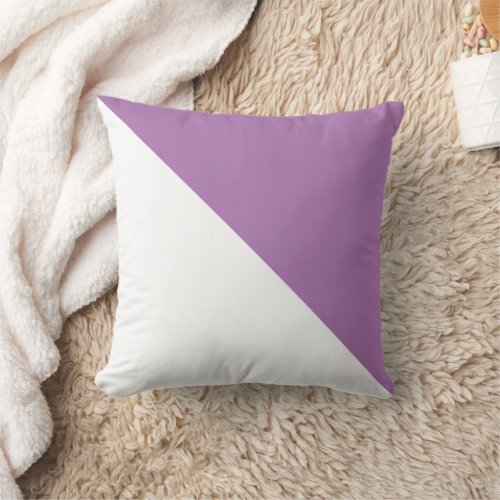 Two Tone Diagonal Lavender Throw Pillow