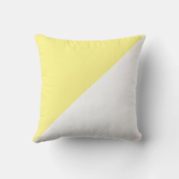 Two Tone Diagonal Light Yellow Throw Pillow | Zazzle