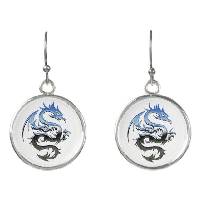 two tone dragon earrings (Front)