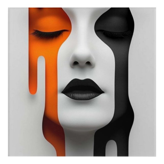 Two-Tone Face Acrylic Print (Front)