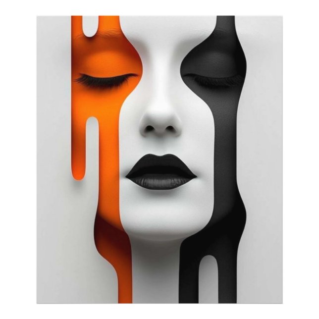 Two-Tone Face Photo Print (Front)