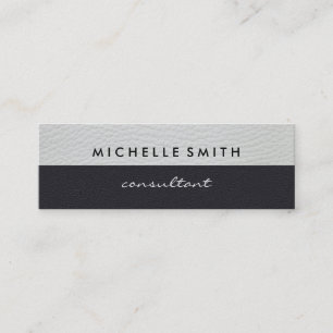 Two Tone Faux Leather Mini Business Card