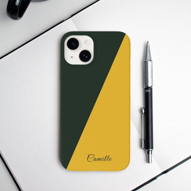Two Tone Gold & Forest Green Phone Case (Two Tone Gold & Forest Green Phone Case)