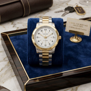 Two-Tone Gold & Silver Classic Dress Watch