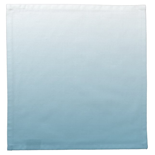 Two-tone gradient ombre angel blue cloth napkin (Front)