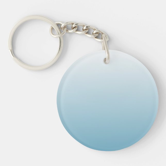 Two-tone gradient ombre angel blue keychain (Front)