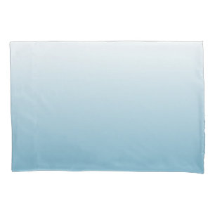 Two-tone gradient ombre angel blue pillow case