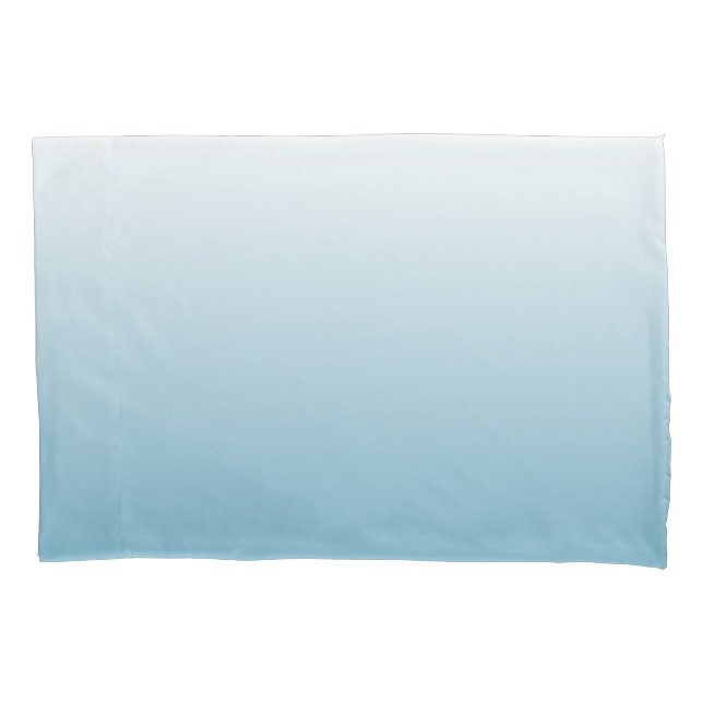 Two-tone gradient ombre angel blue pillow case (Front)