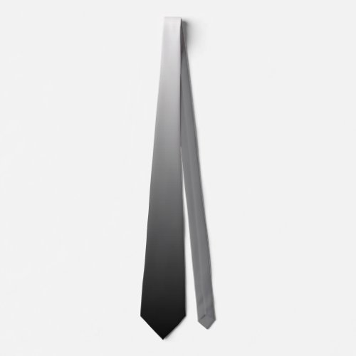 Two_tone gradient ombre black shades of grey neck tie