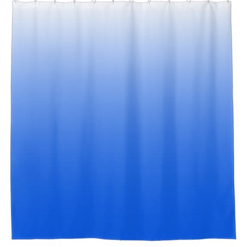 Two_tone gradient ombre electric blue shower curtain