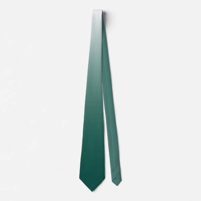 Two-tone gradient ombre green neck tie (Front)