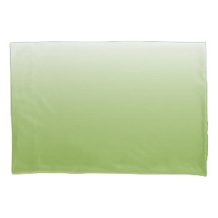 Two-tone gradient ombre greenery green pillowcase