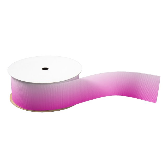 Two-tone gradient ombre hot pink grosgrain ribbon (Spool)