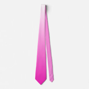 Two-tone gradient ombre hot pink neck tie