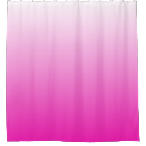Two_tone gradient ombre hot pink shower curtain
