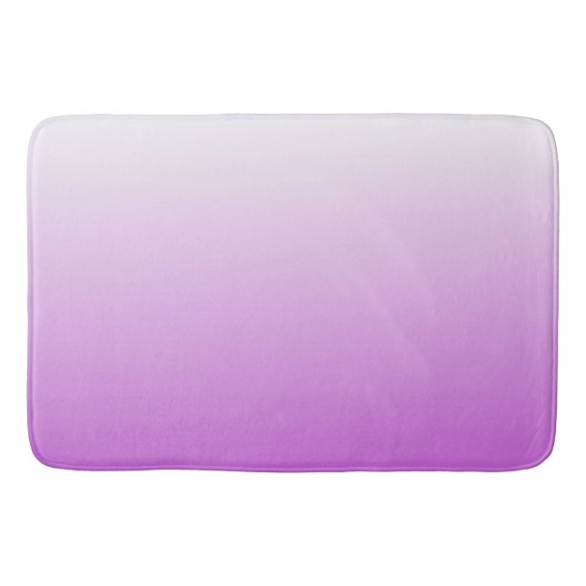 Two-tone gradient ombre lilac purple bathroom mat (Front)