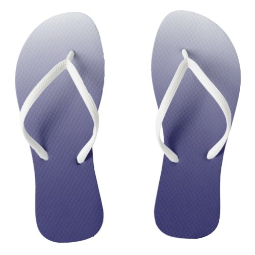 Two_tone gradient ombre navy blue flip flops