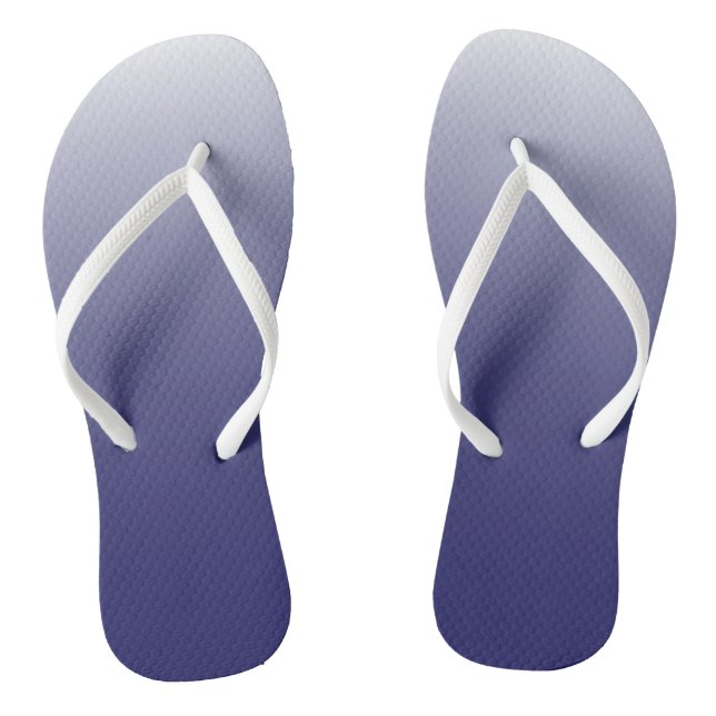 Two-tone gradient ombre navy blue flip flops (Footbed)