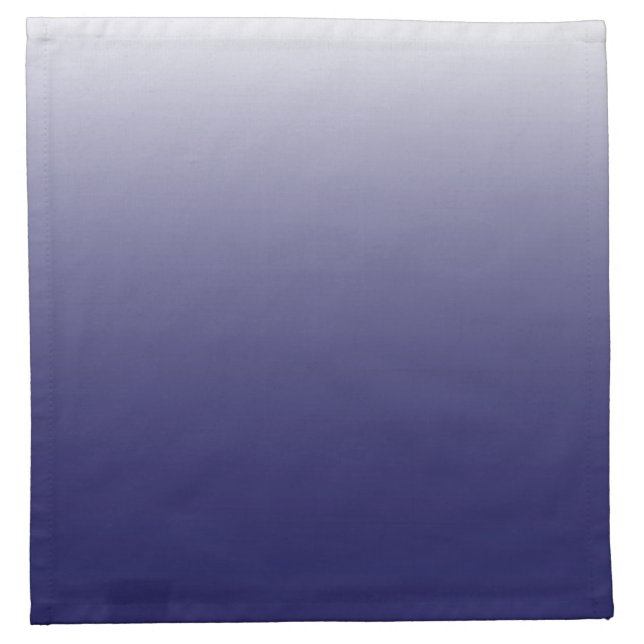 Two-tone gradient ombre navy blue napkin (Front)