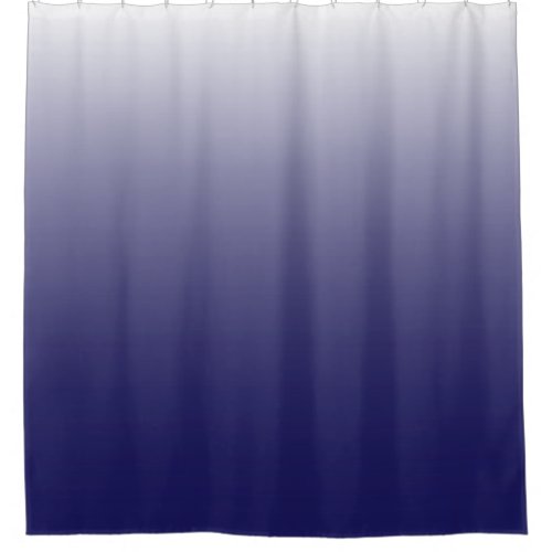 Two_tone gradient ombre navy blue shower curtain