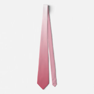 Two-tone gradient ombre salmon pink neck tie