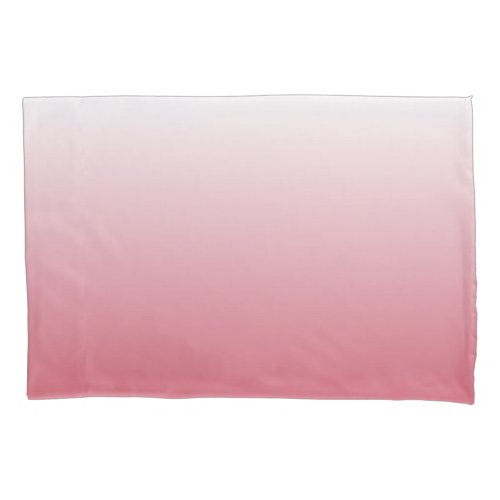 Two_tone gradient ombre salmon pink pillowcase