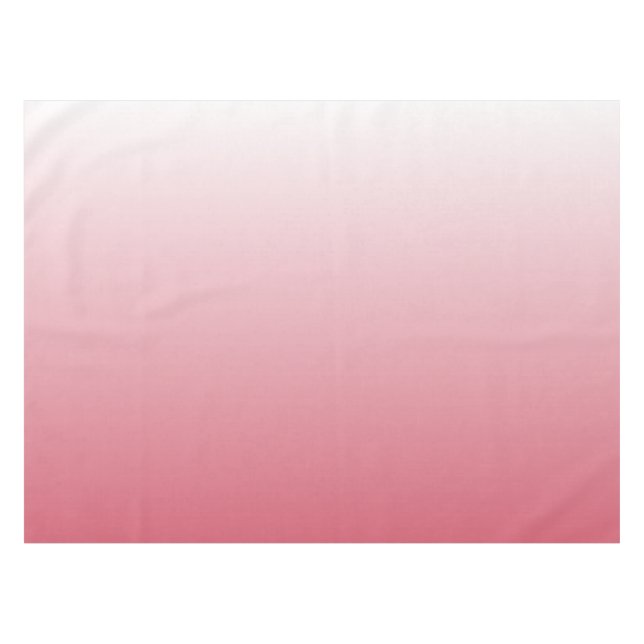 Two-tone gradient ombre salmon pink tablecloth (Front (Horizontal))