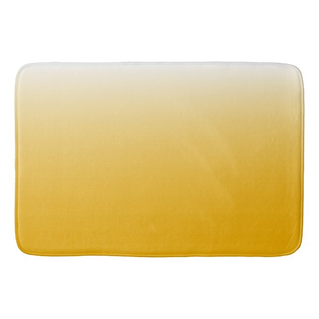 Two-tone gradient ombre yellow bathroom mat (Front)