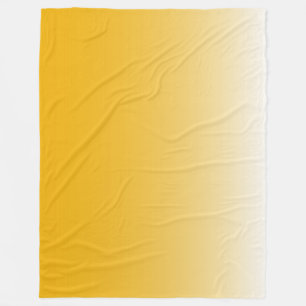 Two-tone gradient ombre yellow fleece blanket