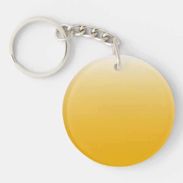Two-tone gradient ombre yellow keychain (Front)