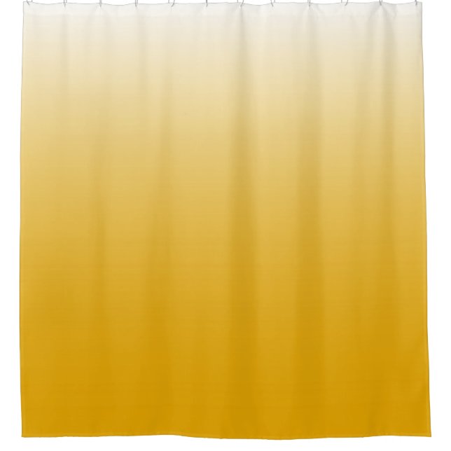 Two-tone gradient ombre yellow shower curtain (Front)