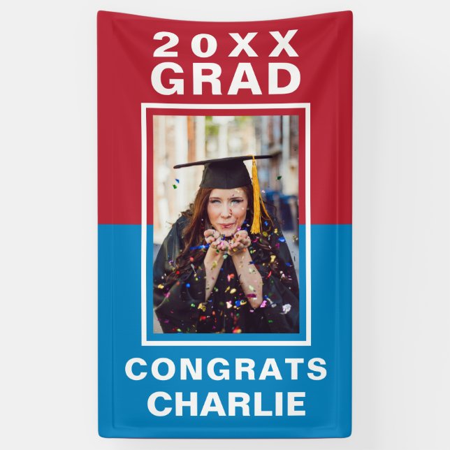 Two Tone Graduation Banner (Vertical)