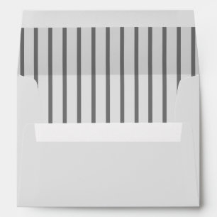 Two Tone Gray Stripped Envelope with address