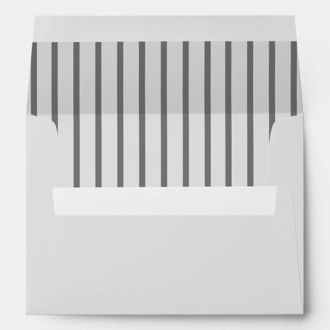 Two Tone Gray Stripped Envelope with address (Back (Bottom))