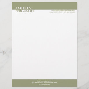 Two tone green block border professional business letterhead