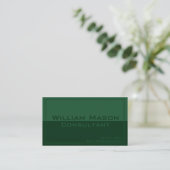 Two Tone Green, Professional Business Card (Standing Front)