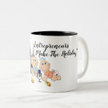 * Two Tone Hanukkah Mug<br><div class="desc">Entrepreneurs Make The Holiday!

As the Hanukkah lights are lit and the festivities abound with all the excitement of the season,  let your inspiration transform the light into a season of enlightenment.</div>