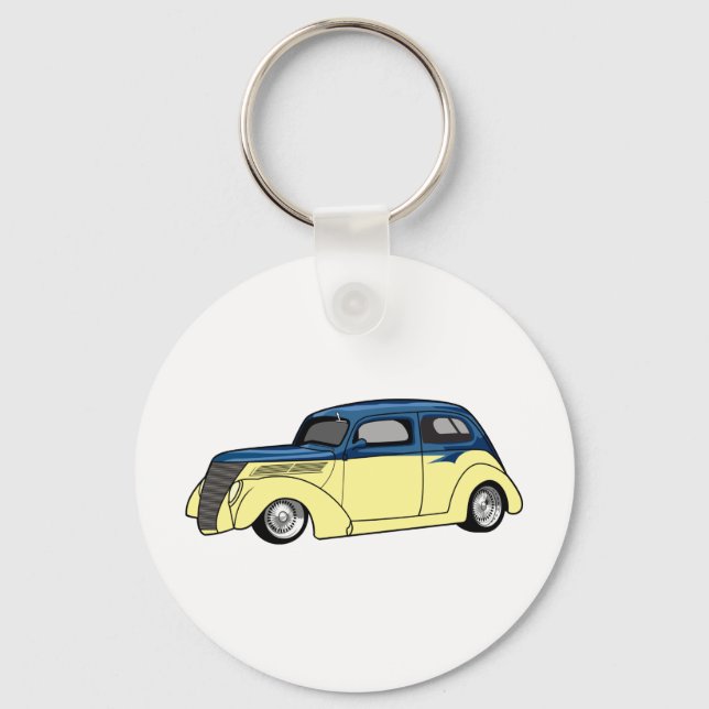 Two Tone Hot Rod Keychain (Front)