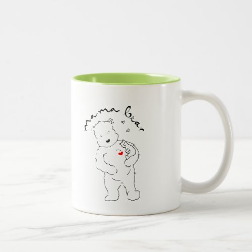 Two_tone Mama Bear coffee mug Two_Tone Coffee Mug