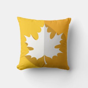 Two-tone Maple Leaves Throw Pillow