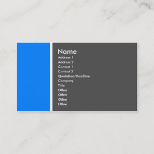 Two Tone (Mid-Blue and Gray) - Customized Business Card