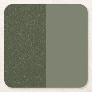 Two-Tone Minimalist Moss Green - Paper Coaster