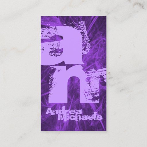 Customizable Two Tone Monogram Business Card