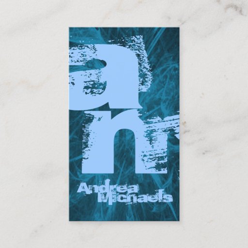 Customizable Two Tone Monogram Business Card