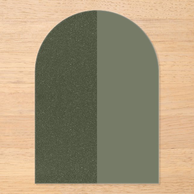 Two-Tone Moss Arch Acrylic Invitation – Customize (Front)